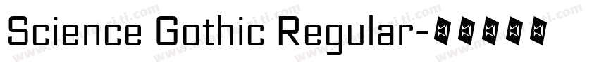 Science Gothic Regular字体转换